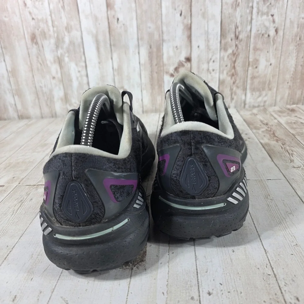 Brooks Adrenaline GTS 23 Womens Running Shoes Black Purple 1203811B072 Size 10 - Picture 5 of 8